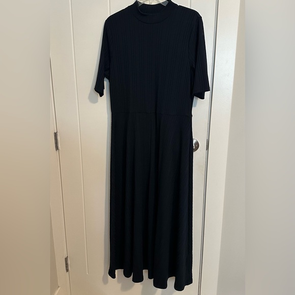 Addition Elle Navy Turtleneck Maxi Dress - Picture 1 of 3
